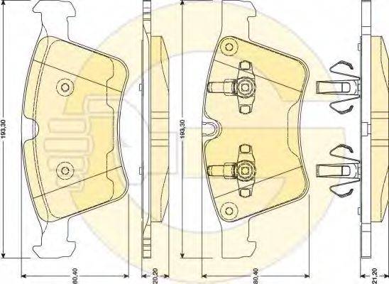 GIRLING 24151 Комплект гальмівних колодок, дискове гальмо