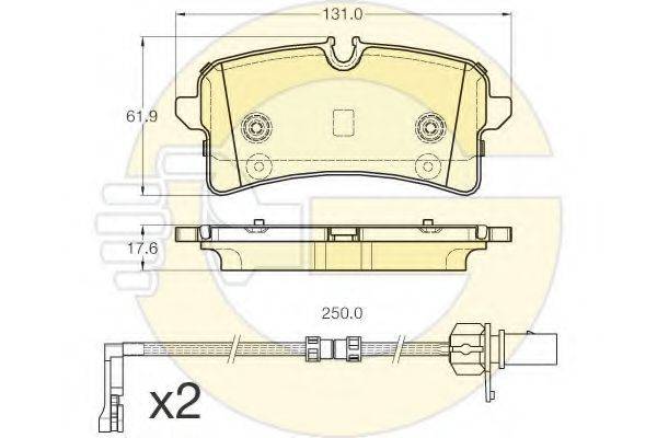 GIRLING 24643 Комплект гальмівних колодок, дискове гальмо