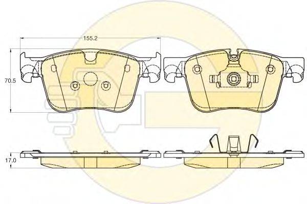 GIRLING 25833 Комплект гальмівних колодок, дискове гальмо