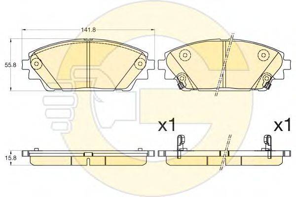 GIRLING 25876 Комплект гальмівних колодок, дискове гальмо