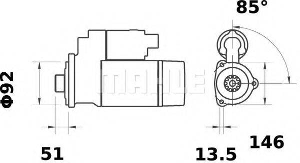 MAHLE ORIGINAL IS1078 Стартер