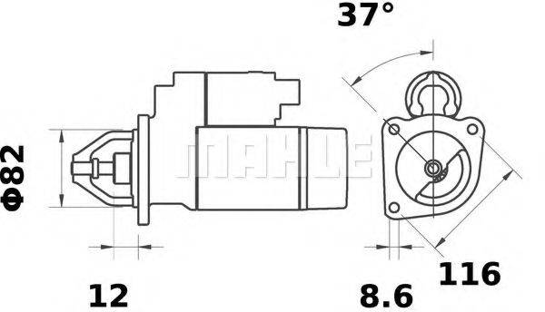 MAHLE ORIGINAL IS0996 Стартер