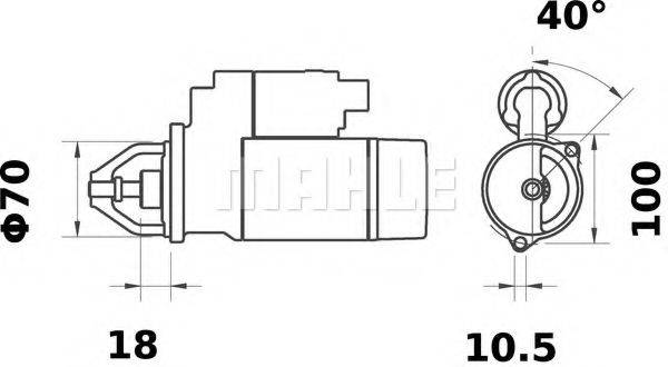 MAHLE ORIGINAL MS136 Стартер
