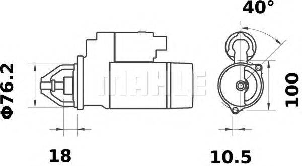 MAHLE ORIGINAL MS132 Стартер
