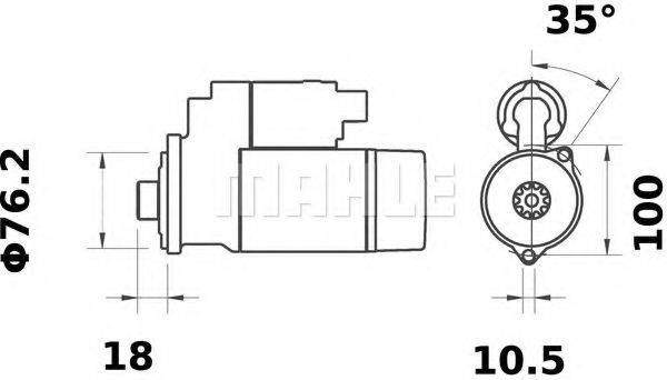 MAHLE ORIGINAL MS116 Стартер