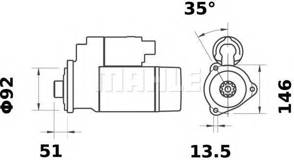MAHLE ORIGINAL MS103 Стартер