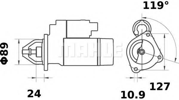 MAHLE ORIGINAL IS1105 Стартер