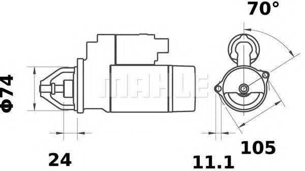 MAHLE ORIGINAL IS1101 Стартер
