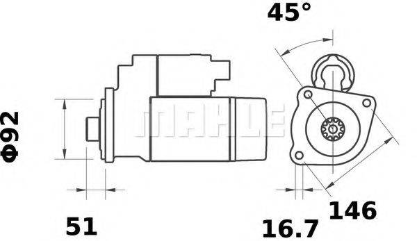 MAHLE ORIGINAL MS46 Стартер