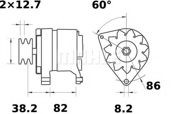 MAHLE ORIGINAL IA0415 Генератор
