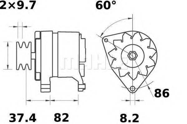 MAHLE ORIGINAL IA0676 Генератор