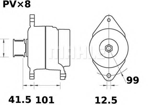 MAHLE ORIGINAL IA0762 Генератор