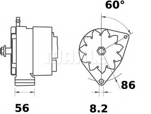 MAHLE ORIGINAL IA0507 Генератор