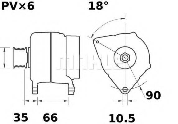 MAHLE ORIGINAL 11.209.424 Генератор