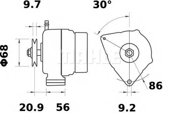 MAHLE ORIGINAL IA0737 Генератор