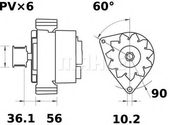 MAHLE ORIGINAL IA0732 Генератор