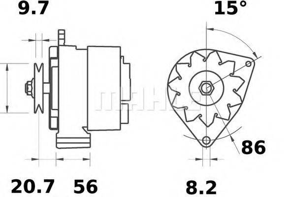MAHLE ORIGINAL IA0611 Генератор