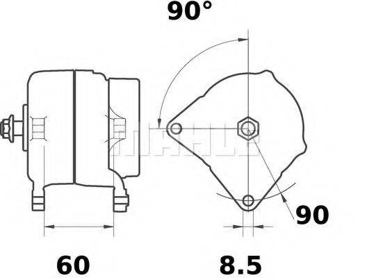 MAHLE ORIGINAL IA1256 Генератор