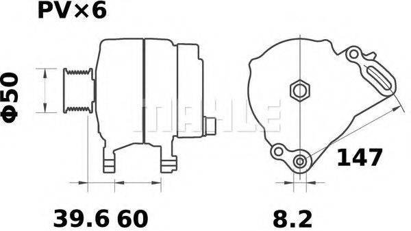 MAHLE ORIGINAL IA1306 Генератор