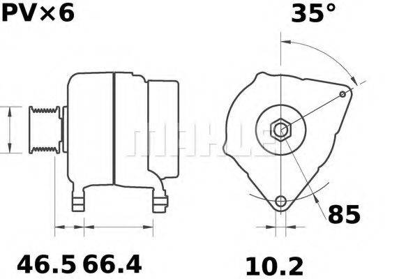 MAHLE ORIGINAL IA1090 Генератор