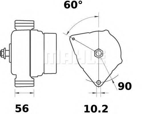 MAHLE ORIGINAL IA1052 Генератор