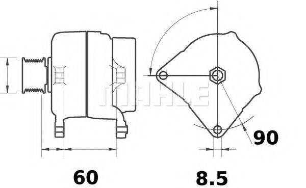 MAHLE ORIGINAL IA1157 Генератор