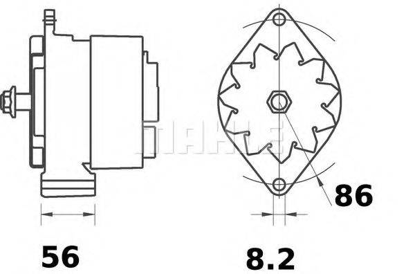 MAHLE ORIGINAL MG313 Генератор