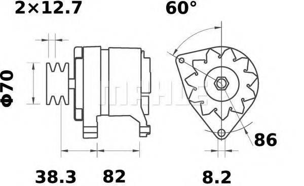 MAHLE ORIGINAL MG307 Генератор