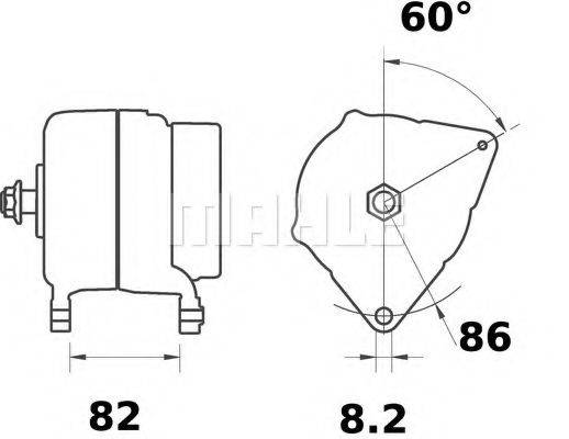 MAHLE ORIGINAL MG308 Генератор