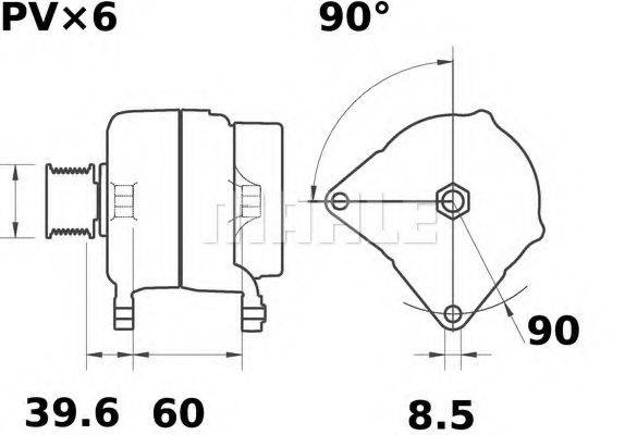 MAHLE ORIGINAL IA1144 Генератор