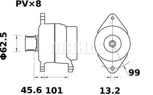MAHLE ORIGINAL MG273 Генератор