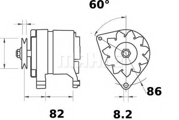 MAHLE ORIGINAL MG249 Генератор
