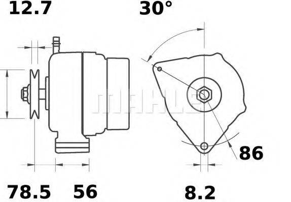 MAHLE ORIGINAL MG237 Генератор