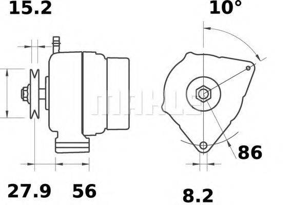 MAHLE ORIGINAL MG234 Генератор