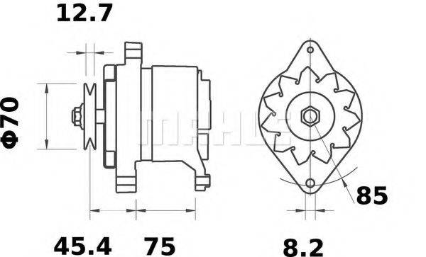 MAHLE ORIGINAL IA1200 Генератор