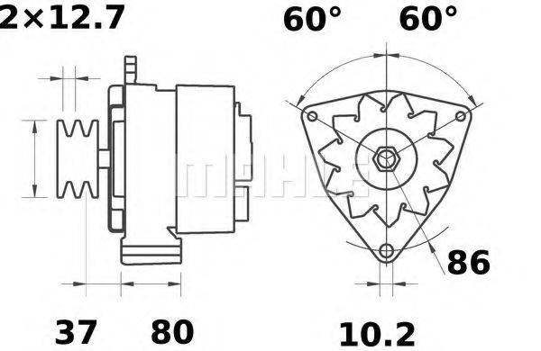 MAHLE ORIGINAL IA0360 Генератор
