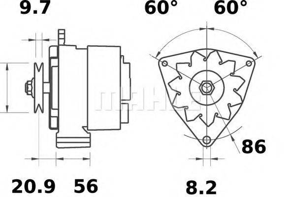 MAHLE ORIGINAL MG210 Генератор