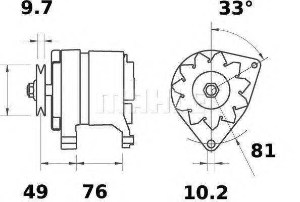 MAHLE ORIGINAL MG211 Генератор