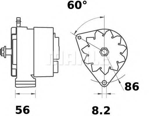 MAHLE ORIGINAL MG201 Генератор