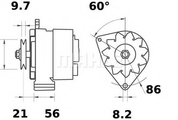 MAHLE ORIGINAL IA0448 Генератор