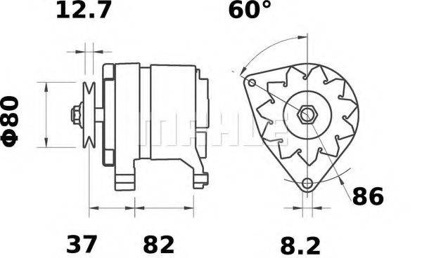 MAHLE ORIGINAL IA0470 Генератор
