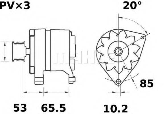 MAHLE ORIGINAL IA0906 Генератор