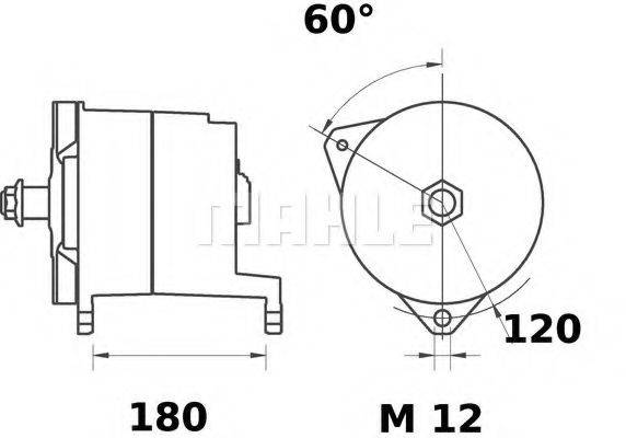 MAHLE ORIGINAL IA1105 Генератор