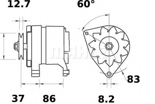 MAHLE ORIGINAL IA0276 Генератор