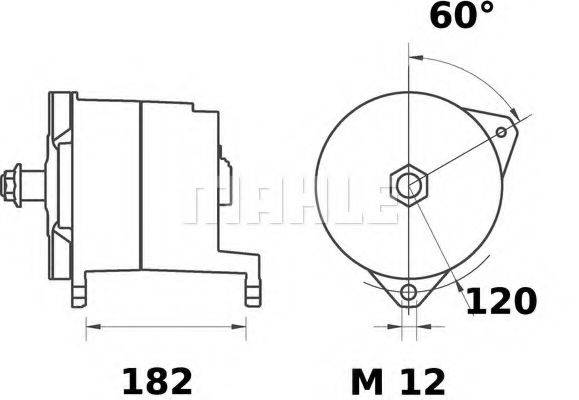MAHLE ORIGINAL IA1415 Генератор
