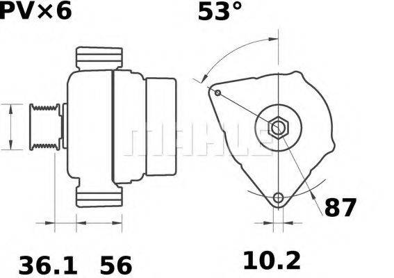 MAHLE ORIGINAL IA1036 Генератор