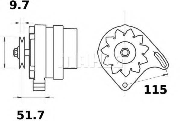 MAHLE ORIGINAL IA0711 Генератор