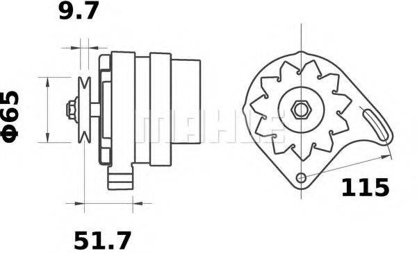 MAHLE ORIGINAL IA1011 Генератор