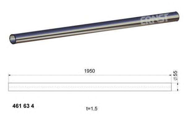 ERNST 461634 Труба вихлопного газу, універсальна