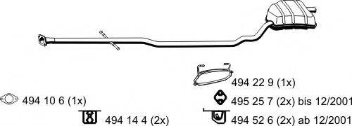 BOSAL 290-165 Глушник вихлопних газів кінцевий